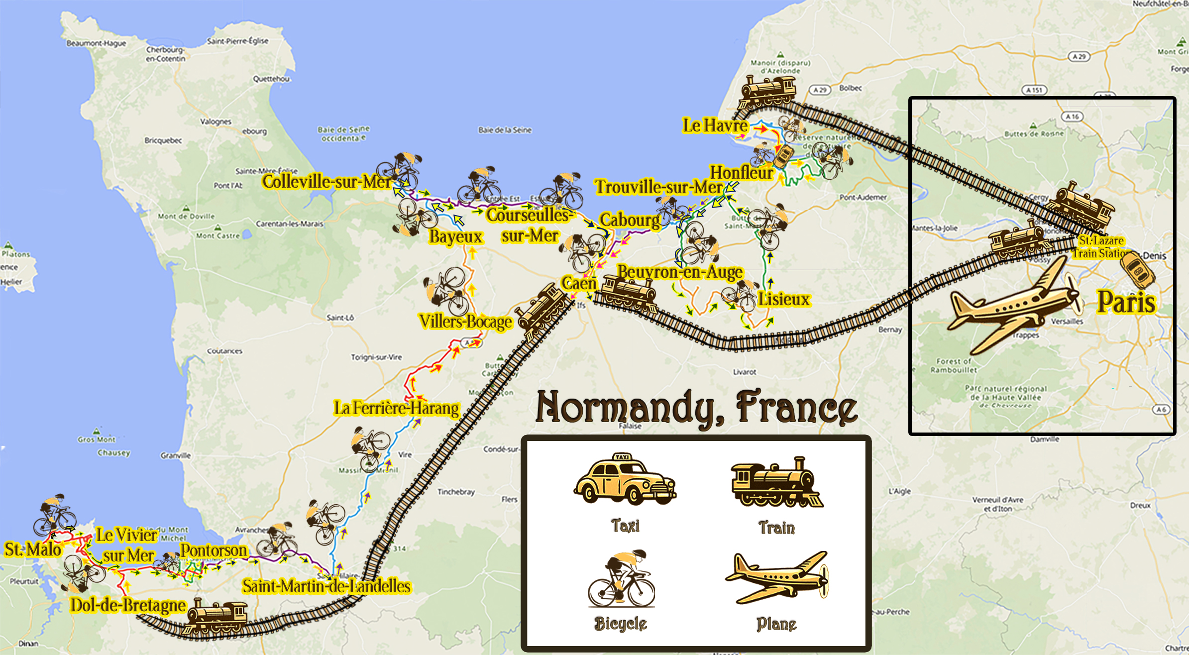 Normandy route