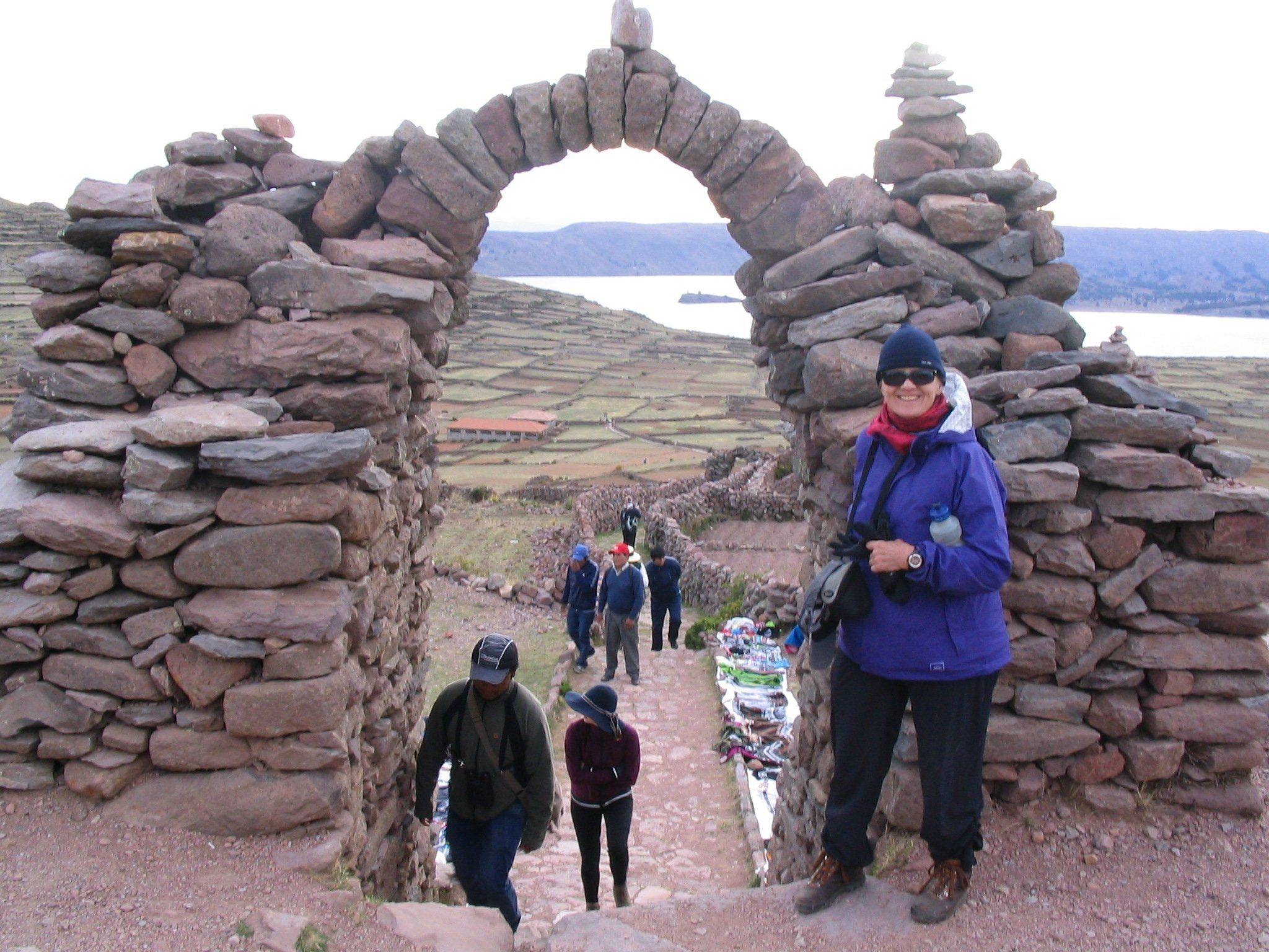 picture of us in Lake Titicaca