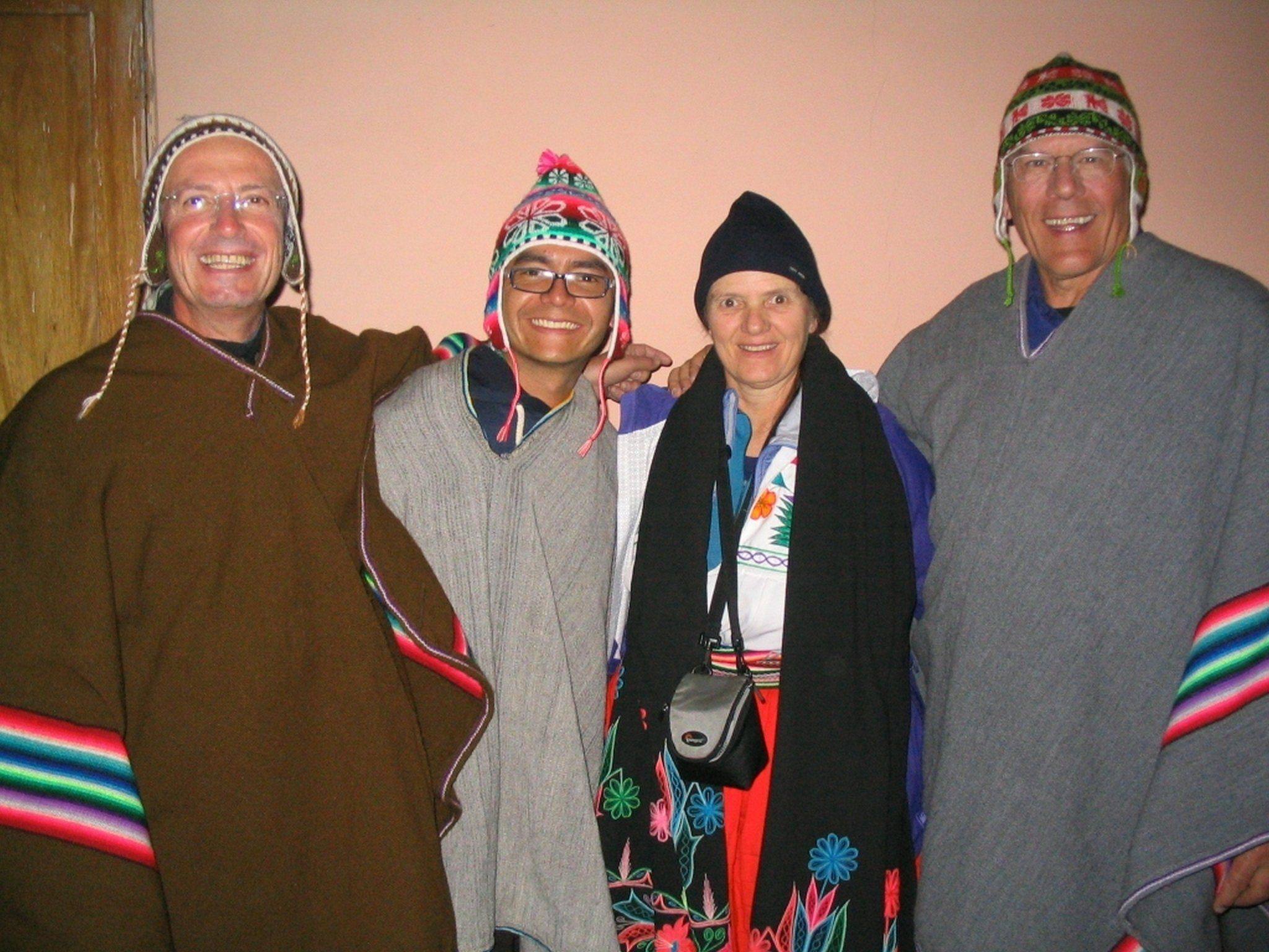 picture of us in Lake Titicaca