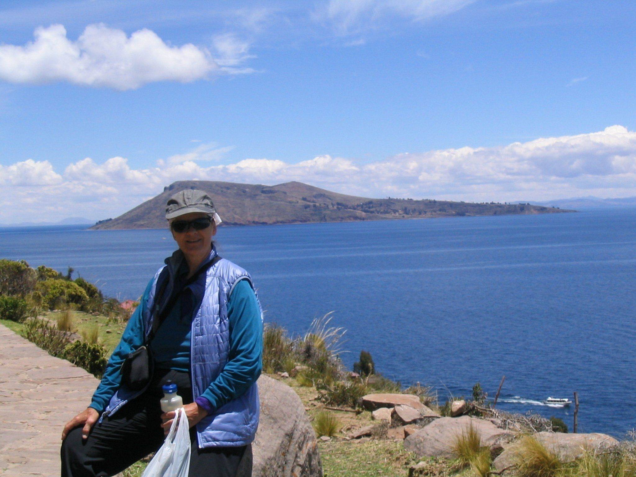 picture of us in Lake Titicaca