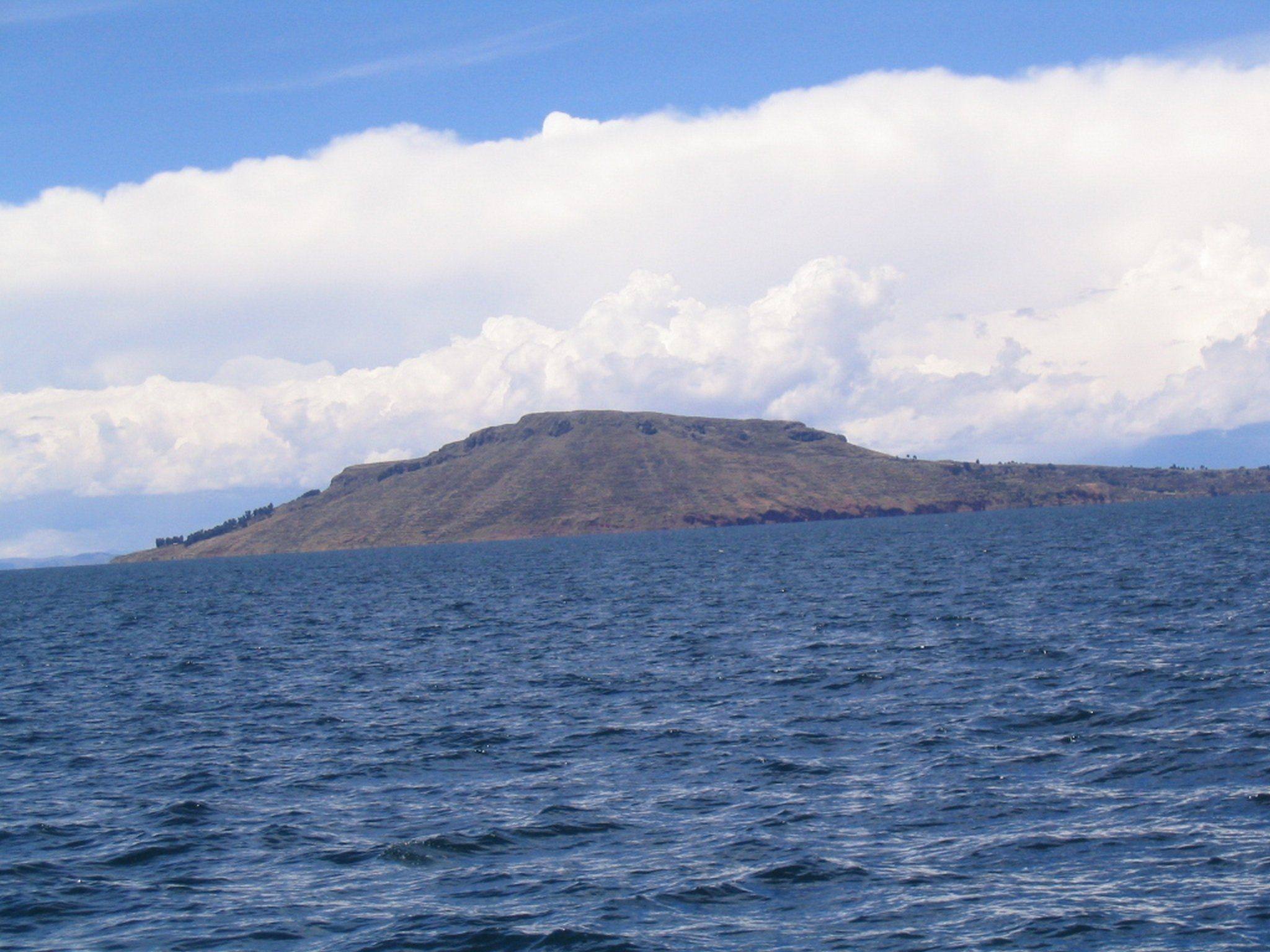 picture of us in Lake Titicaca