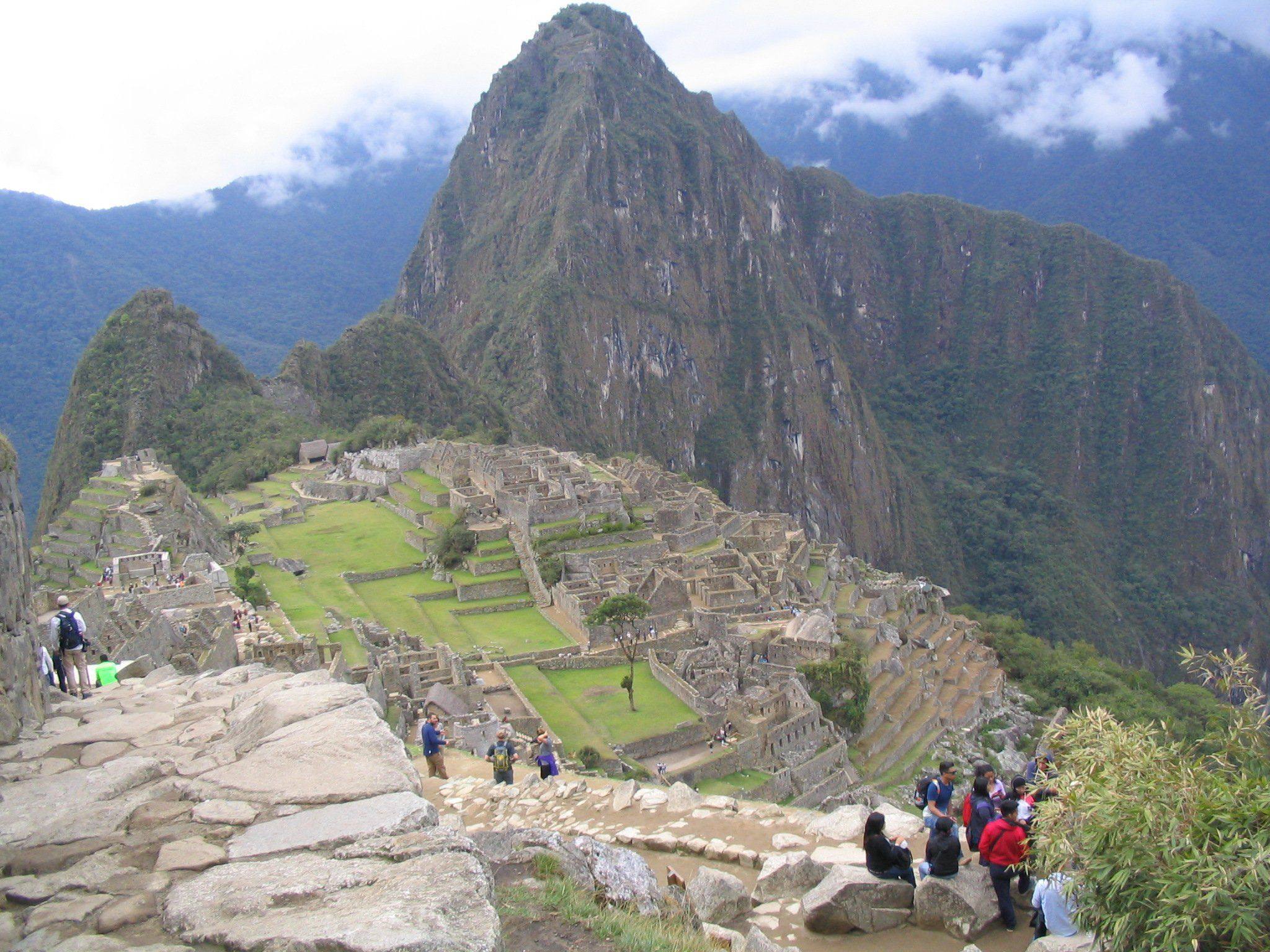 picture of us in Machu Picchu