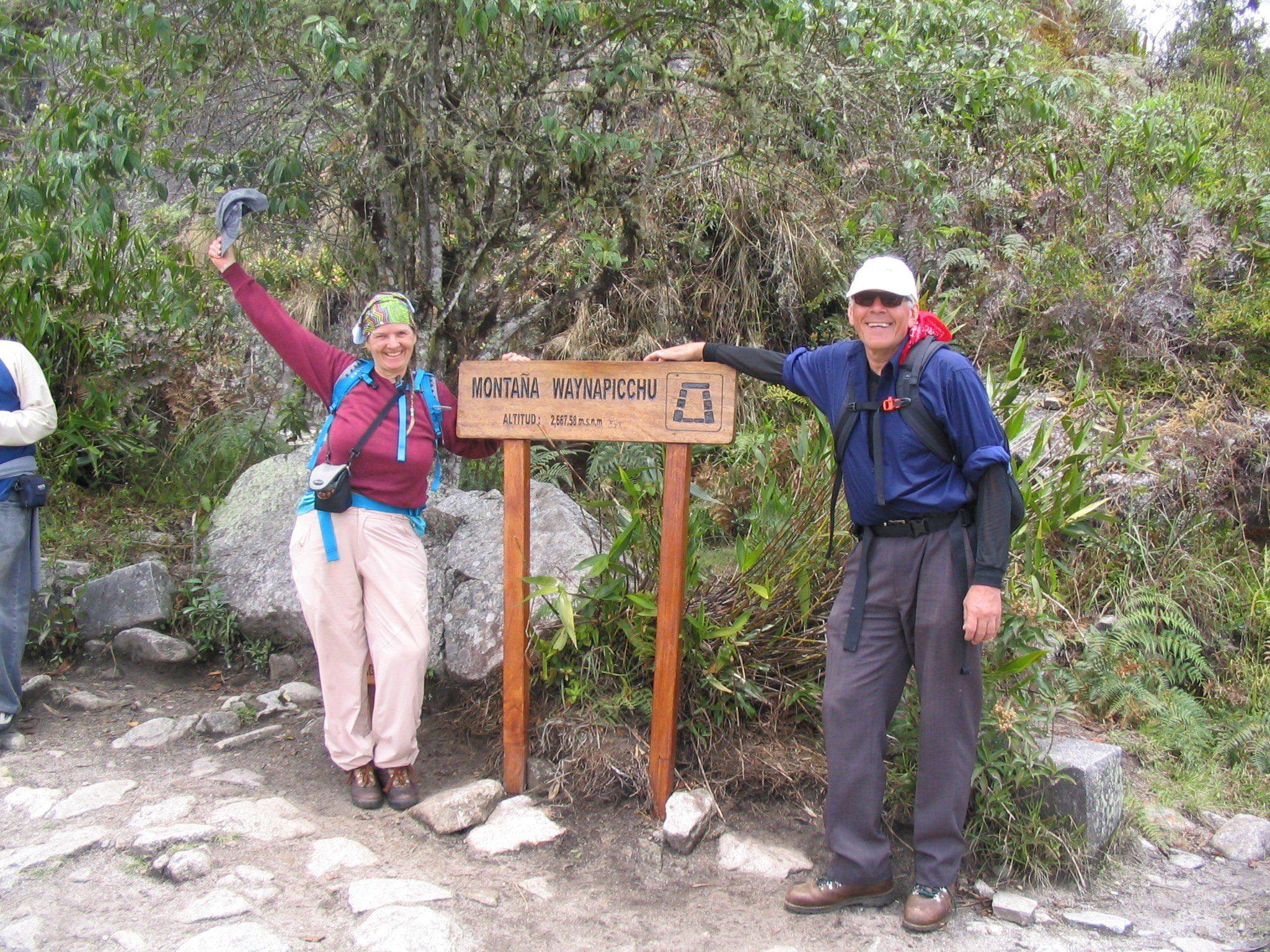 picture of us in Machu Picchu